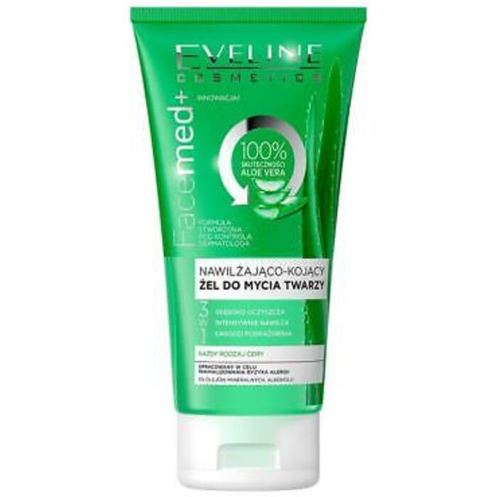 Eveline Cosmetics FaceMed+ 100% Aloe Vera niisutav ja rahustav näopesugeel (150 ml) naistele