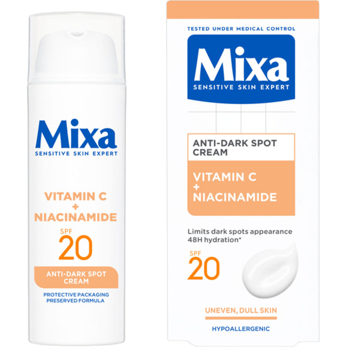 Mixa kremas nuo tamsių dėmių SPF 20
