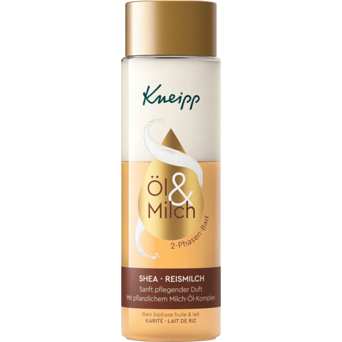 Kneipp aliejaus ir pieno 2 fazių vonia su taukmedžio ir ryžių pienu