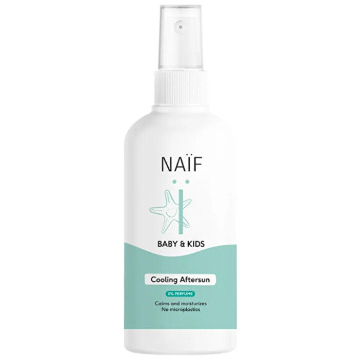 „Naif Baby & Kids Cooling Aftersun 0% Perfume“ – vaikams skirtas purškiklis po deginimosi be kvapiųjų medžiagų