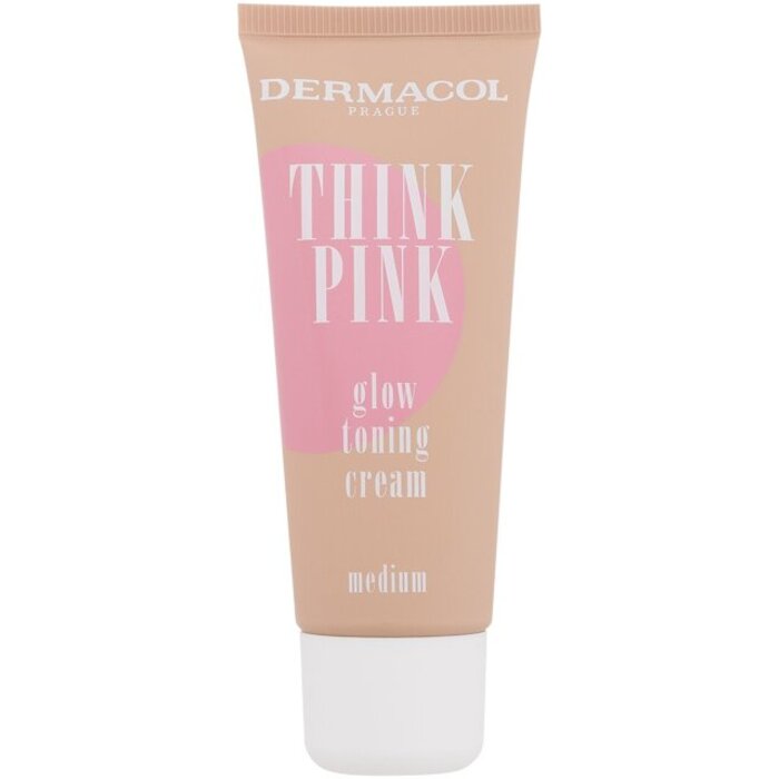Dermacol Think Pink Glow Toning kremas – Brightening Toning kremas 30 ml (2 Medium) Moterims