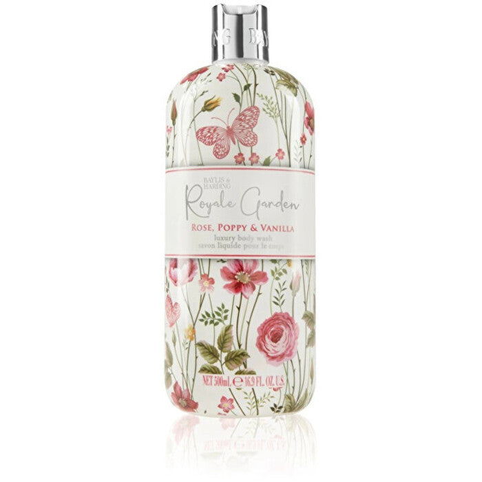 Baylis & Harding Rožė, aguona ir Vanilla Luxury Body Wash – dušo želė 500ml Moterims