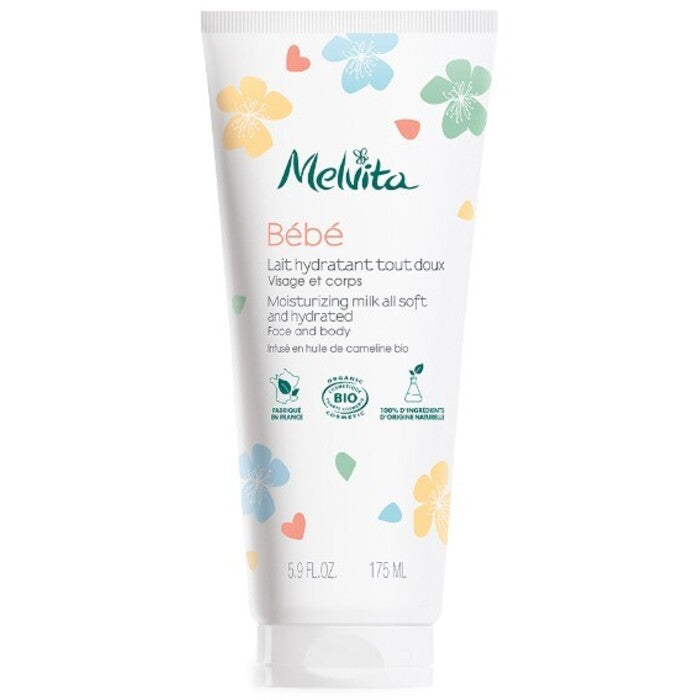 Melvita Bébé drėkinamasis kūno pienelis „All Soft ir Hydrated“ – drėkinamasis kūno pienelis vaikams