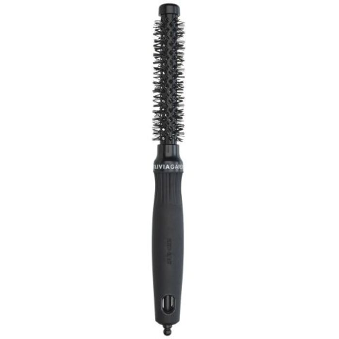 Olivia Garden Expert Blowout Shine apvalus šepetys juodas 15 mm