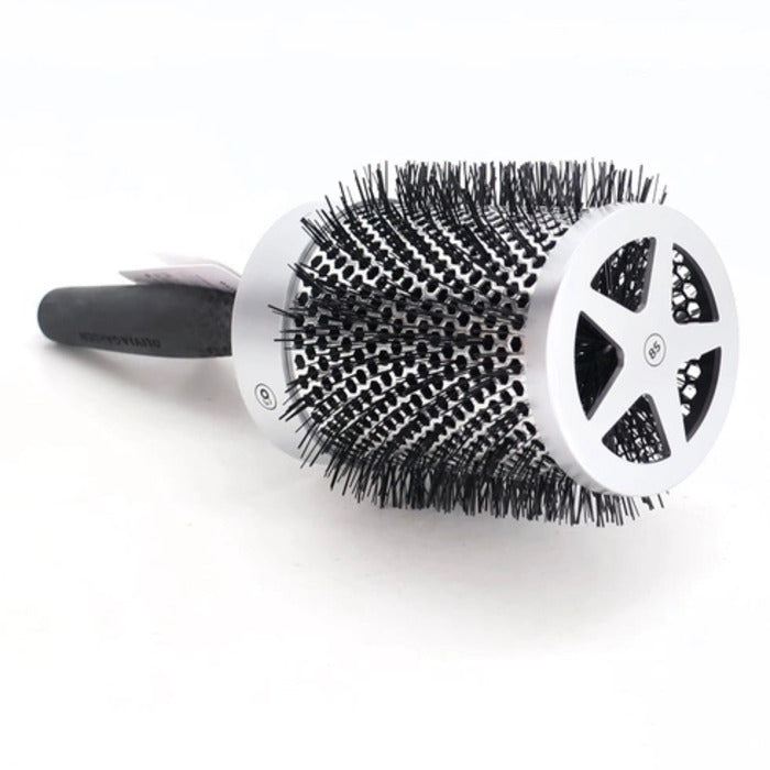 Olivia Garden Essential Blowout Classic Silver (85 mm) – hõbedane ümar juuksehari naistele