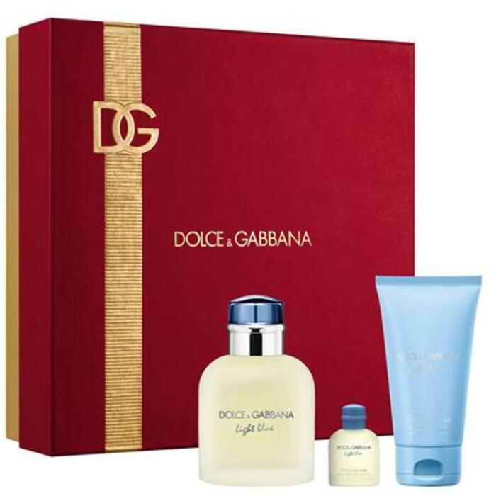 Dolce Gabbana Light Blue Pour Homme dovanų rinkinys EDT 75 ml, dušo gelis 50 ml ir mini EDT 4.5 ml