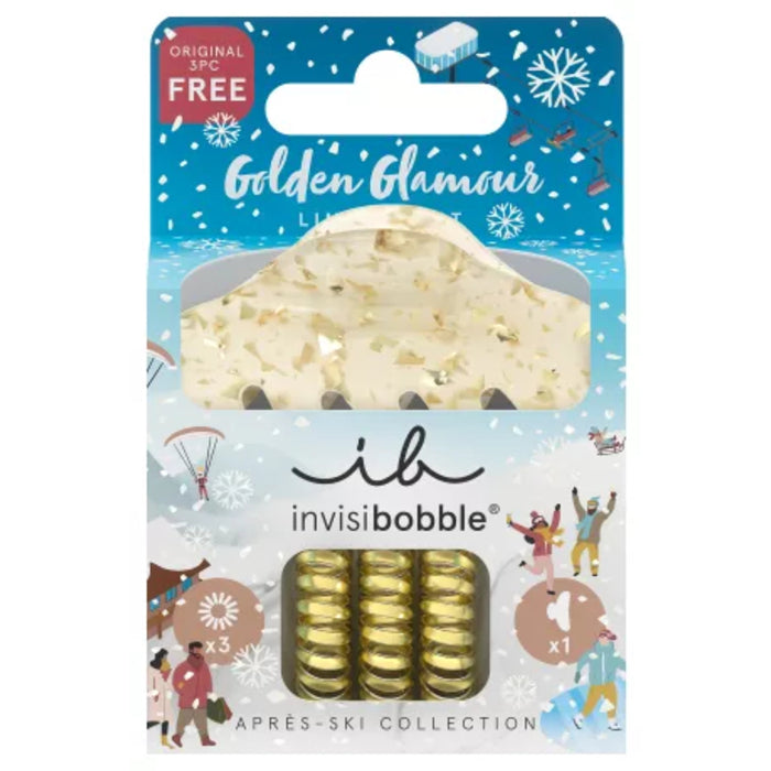 Invisibobble Apres Ski Golden Glamour - Plaukų aksesuarų rinkinys