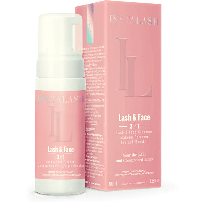 InstaLash Lash&Face Makeup Remover 3in1 – toitev ja tugevdav näo- ja ripsmepuhastusvaht (100ml) Naistele