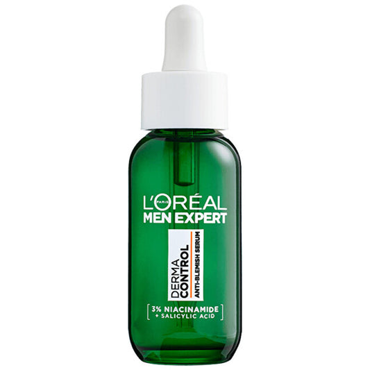 „L´Oréal Men Expert Derma Control“ niacinamido serumas nuo spuogų – serumas nuo odos trūkumų