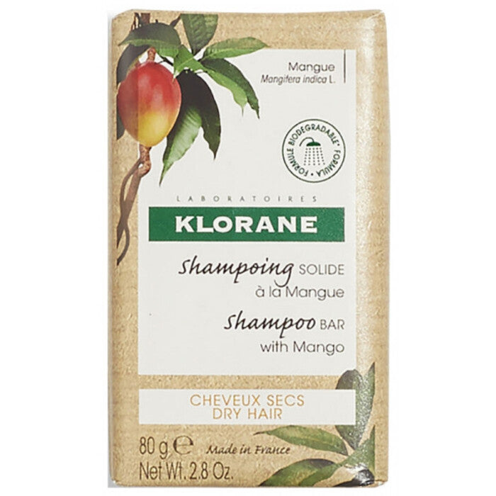 Klorane Mango šampūno batonėlis - kietas šampūnas su mangais
