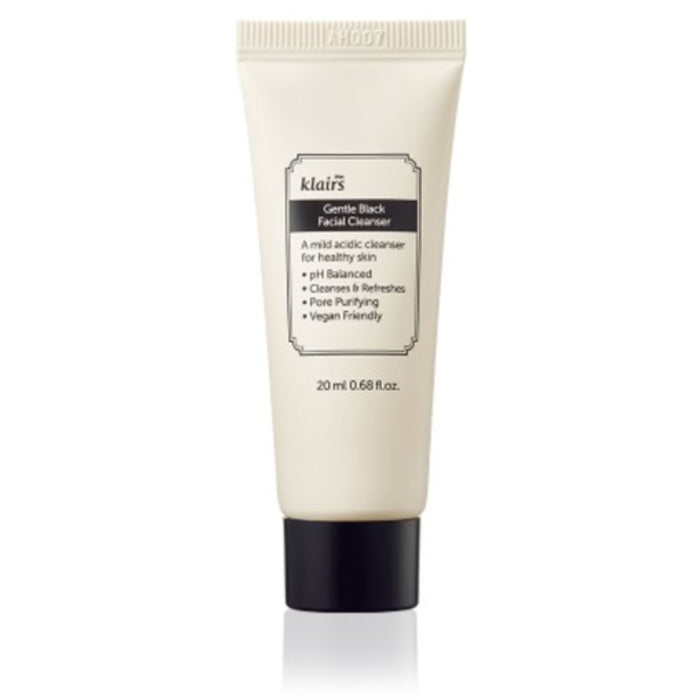 Kallis Klairs Gentle Black Facial Cleanser – õrn puhastusgeel tundlikule nahale (20ml) Naistele