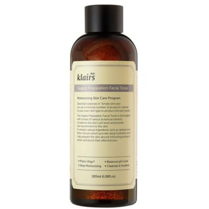 Kallis, Klairs Supple Preparation näotoonik – Niisutav toonik, mis tasakaalustab naha pH-d 180ml Naistele