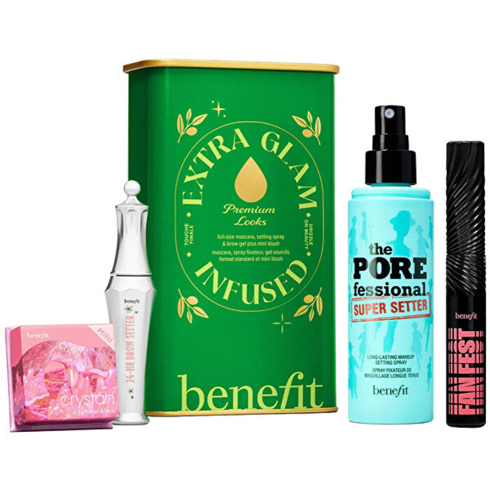 „Benefit Extra Glam Infused“ dovanų rinkinys – dekoratyvinės kosmetikos dovanų rinkinys