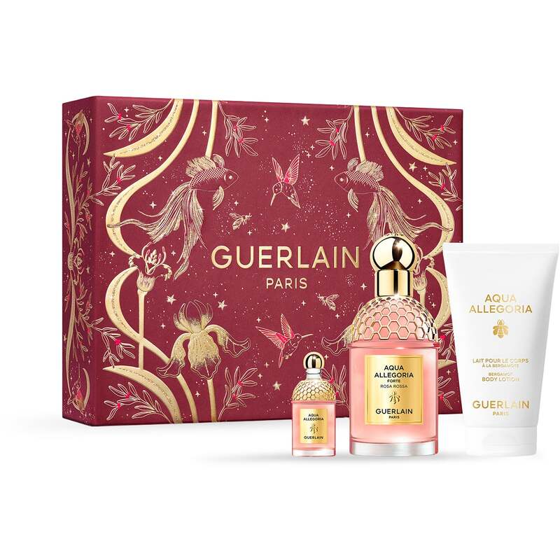 Guerlain Aqua Allegoria Forte Rosa Rossa Gift Set EDP 75 ml, body lotion 75 ml and miniature EDP 7.5 ml