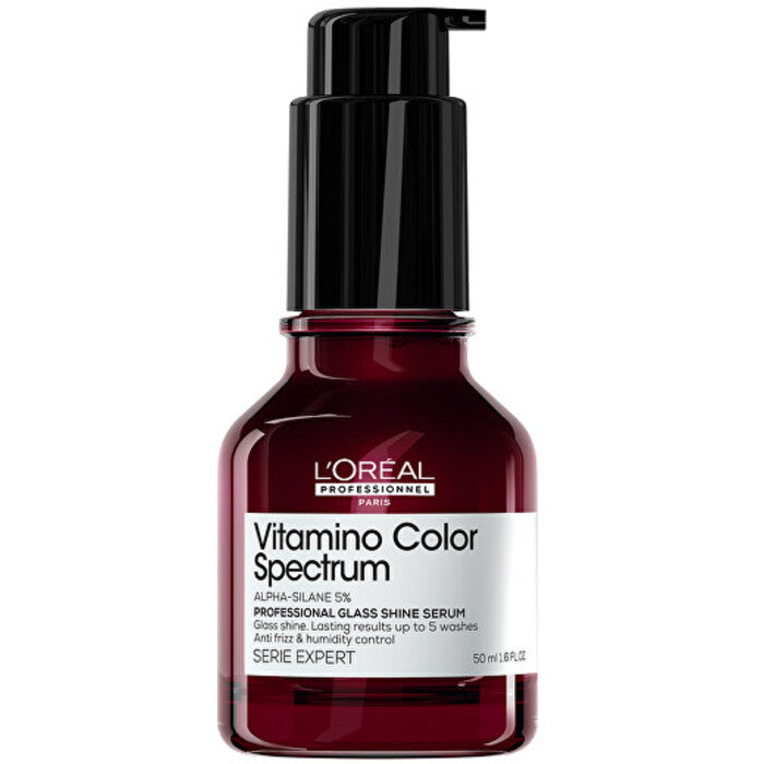 L´Oréal Professionnel Vitamino Color Spectrum Professional Glass Shine Serum – juustesse jäetav seerum värvitud juustele 50 ml naistele