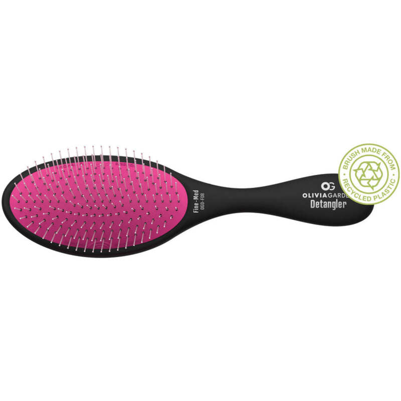 Olivia Garden Detangler Black Fine-Med OGD-F08 - Plaukų šepetys