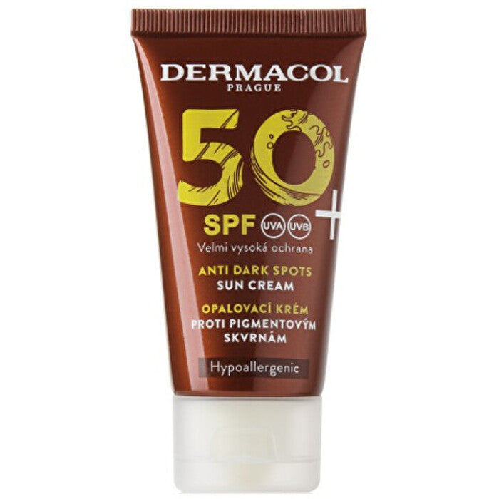 „Dermacol Anti Dark Spots“ apsauginis kremas nuo saulės SPF 50+ – odos kremas nuo pigmentinių dėmių, 50 ml Moterims