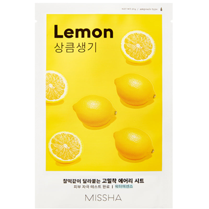 „Missha Lemon Airy Fit“ lakštinė kaukė – veido kaukė su citrinų ekstraktu