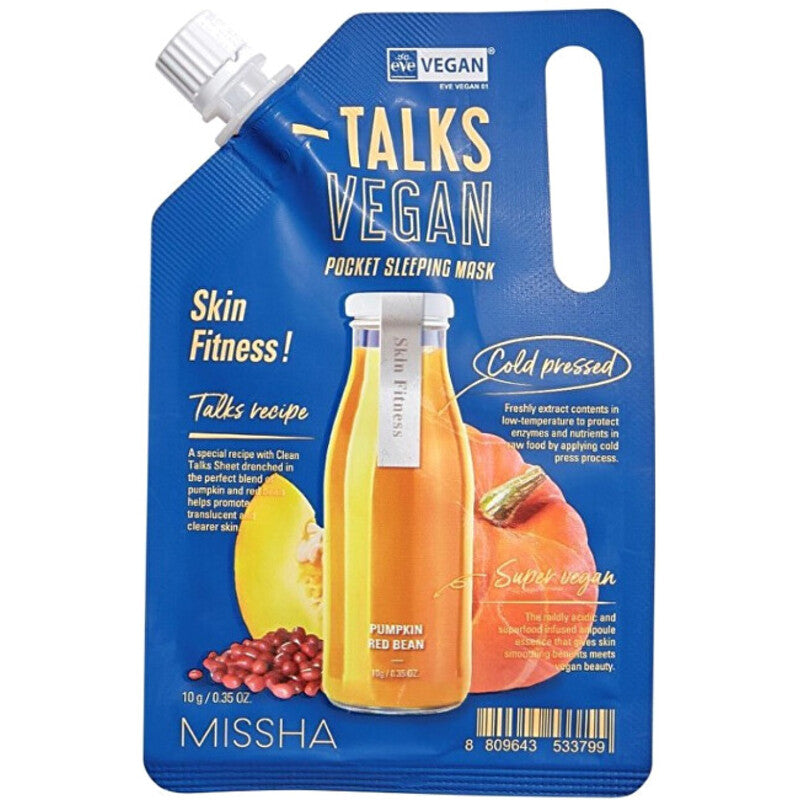 Missha Talks Vegan Squeeze Skin Fitness Pocket Sleeping Mask - Vegan naktinė veido kaukė
