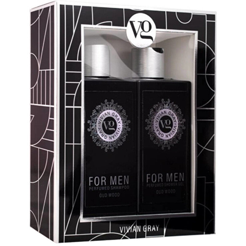 Vivian Gray Vyrams skirtas agarmedžio rinkinys – kūno priežiūros dovanų rinkinys
