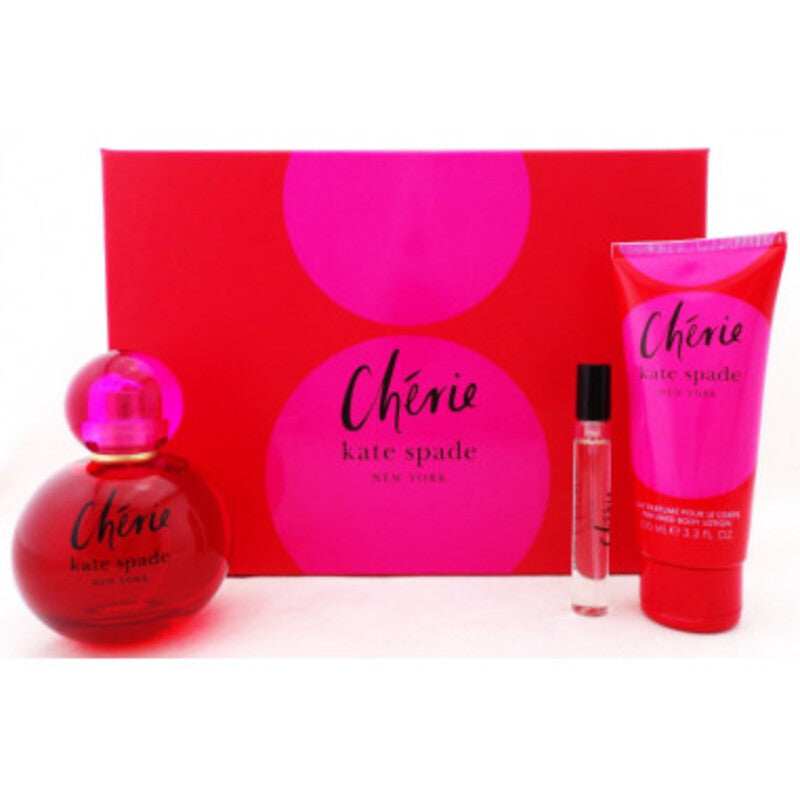 Kate Spade Chérie dovanų rinkinys EDP 100 ml, mini EDP 7.5 ml ir kūno losjonas 100 ml
