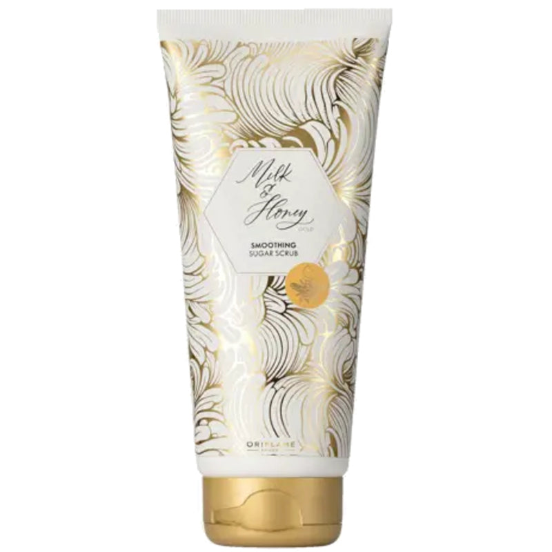 Oriflame Pienas & Honey Gold Smoothing Sugar Scrub – glotninamasis kūno šveitiklis 200ml
