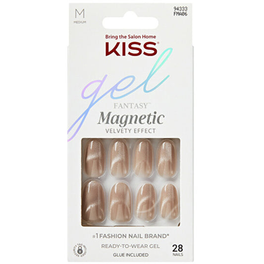 Kiss My Face Gel Fantasy Magnetic Drama Nails - Geliniai nagai 28 vnt
