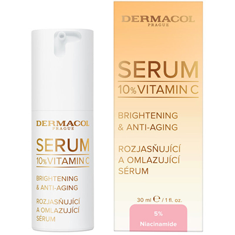 Dermacol Šviesinimas & Serumas nuo senėjimo – šviesinantis ir jauninantis serumas su vitaminu C 30ml