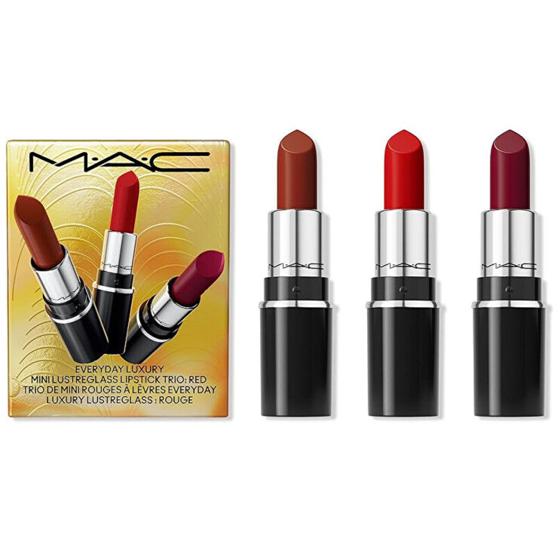 MAC Everyday Luxury Mini Lustreglass Red Lipstick Trio – lūpų rinkinys