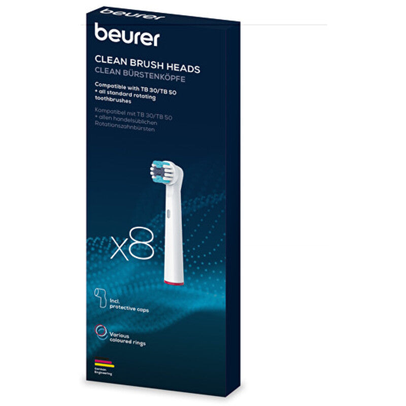 Beurer keičiamos dantų šepetėlio galvutės (8 vnt.) Clean