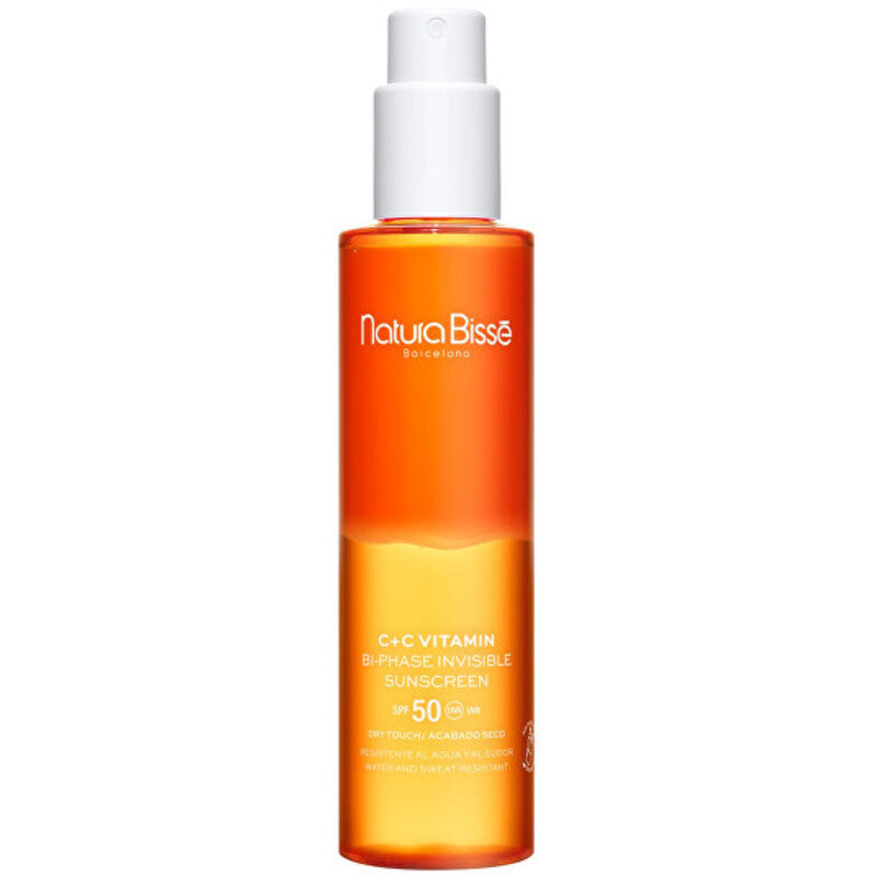 Natura Bissé C+C vitamino dvifazis nematomas apsaugos nuo saulės SPF 50 – dviejų fazių įdegio purškalas