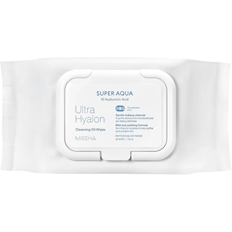 „Missha Super Aqua Ultra Hyalon Cleansing Oil“ servetėlės – makiažą šalinančios veido servetėlės