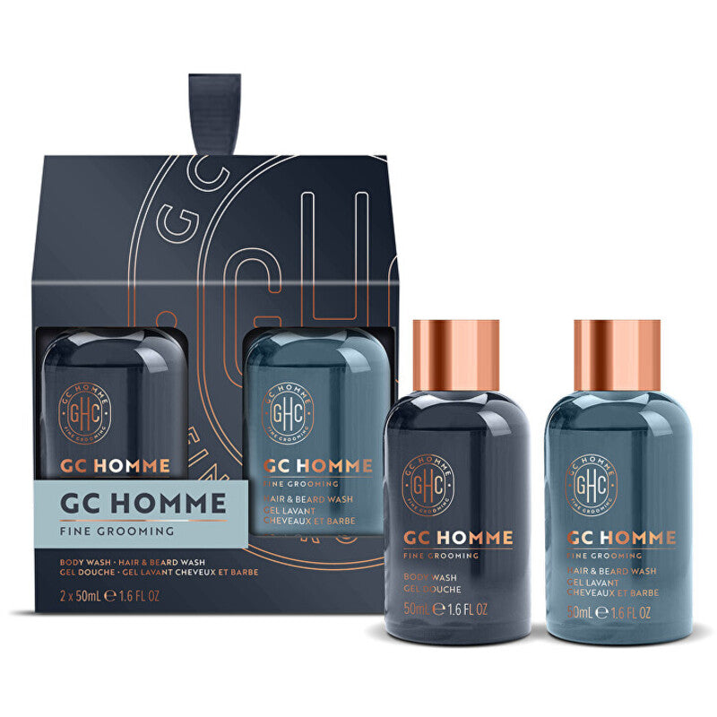 „Grace Cole Homme Fine Grooming“ mini rinkinys (juodieji pipirai ir mandarinai) – kūno priežiūros mini dovanų rinkinys