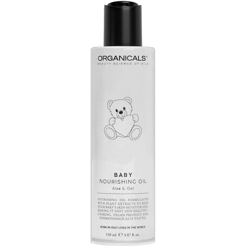 Organicals BABY maitinamasis aliejus (su alaviju ir avižomis) – maitinamasis aliejus kūdikių odai
