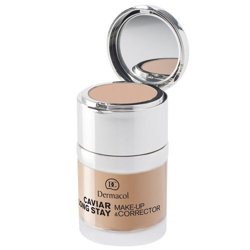 Dermacol Caviar Long Stay ir Makiažo korektorius - Ilgalaikis makiažas su ikrų ekstraktais ir pažangiu korektoriumi 30 ml (3 Nude) Moterims