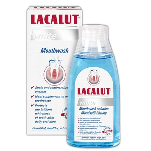 Lacalut Baltas burnos skalavimo skystis, baltas, 300 ml