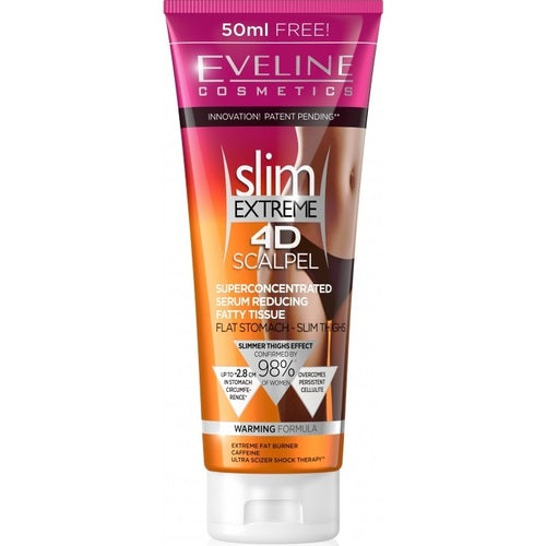 Eveline Cosmetics Slim Extreme 4D Scalpel Superkoncentruotas serumas, mažinantis riebalinį audinį – serumas riebalinio audinio mažinimui