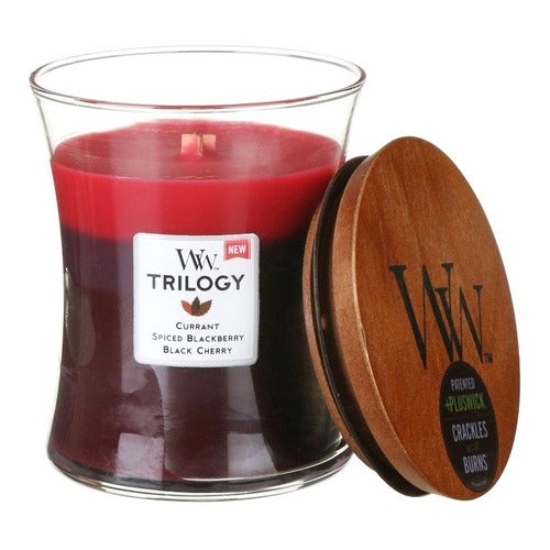 WoodWick Sun Ripened Berries Trilogy Vase (päikeseküpsed marjad) - lõhnaküünal (275,0g) Unisex