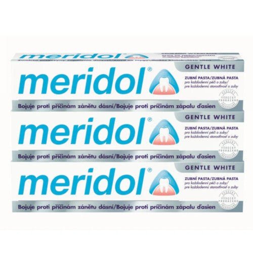 Meridol Gentle White Tripack dantų pasta (3 vnt) - Dantų pasta su balinimo efektu
