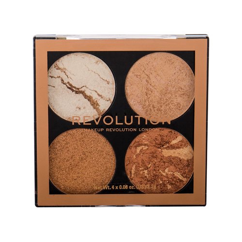 Makeup Revolution Cheek Kit Palette - šviesiklių ir bronzantų paletė 8 g