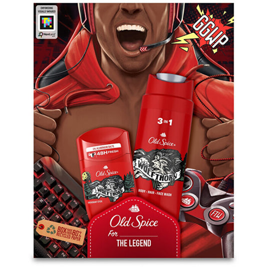 „Old Spice Wolfthorn“ žaidėjų rinkinys – kūno priežiūros dovanų rinkinys