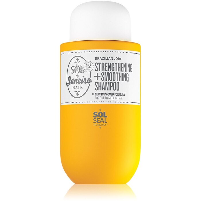 „Sol De Janeiro Brazilian Joia™“ stiprinamasis ir glotninamasis šampūnas – šampūnas pažeistiems plaukams glotninti ir atkurti.