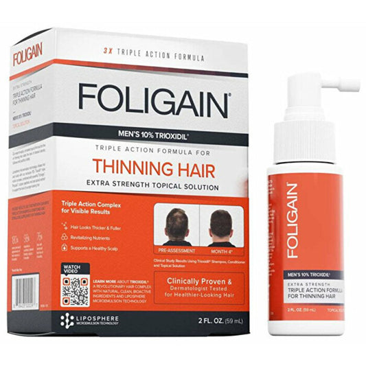 Foligain Trigubo veikimo formulė slenkantiems plaukams (59ml) Vyrams