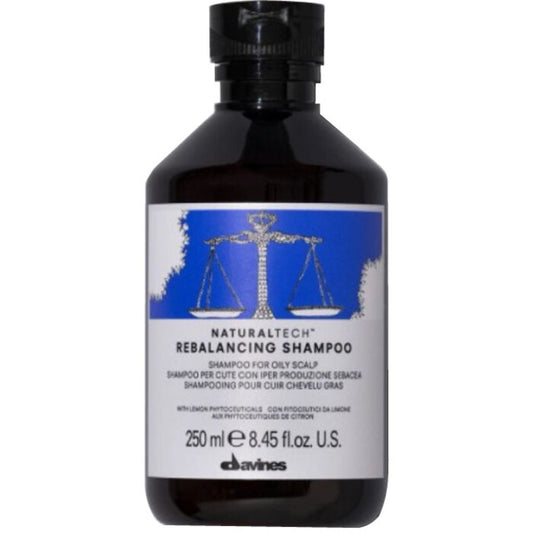 Davines Natural Tech balansuojantis šampūnas riebiems plaukams