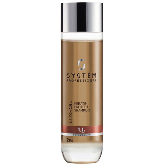 „System Professional LuxeOil Keratin Protect“ šampūnas pažeistiems plaukams