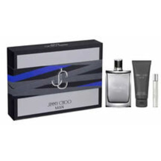  „Jimmy Choo Man“ dovanų rinkinys EDT Kvepalai 100 ml, dušo želė 100 ml ir miniatiūrinis EDT Kvepalai 7,5 ml Vyrams