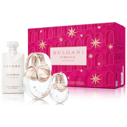 Bvlgari Omnia kristalne kinkekomplekt EDT parfüüm 100 ml, kehakreem 75 ml ja mini EDT parfüüm 15 ml 100 ml naistele