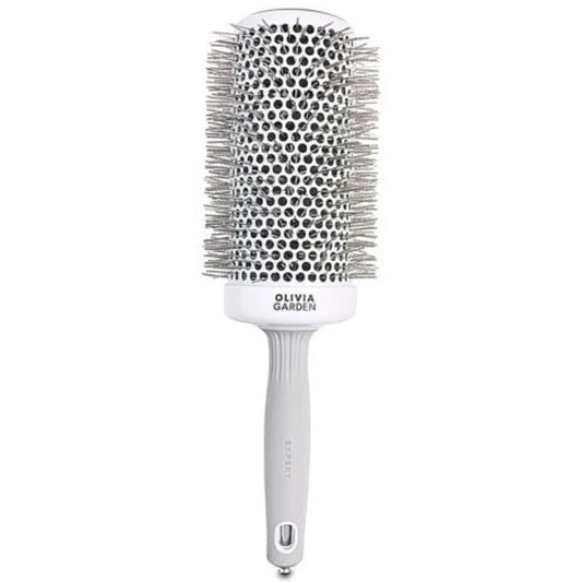 Olivia Garden Expert Blowout Speed ​​​​apvalus šepetys banguoti šereliai balti ir pilki (65 mm)