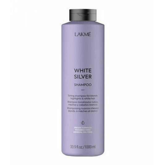 Lakmé Teknia White Silver Šampūnas – neutralizuojantis šampūnas platinos šviesiems ir žiliems plaukams