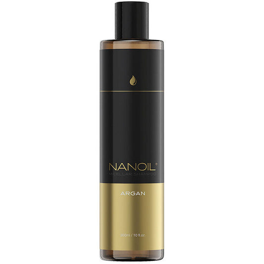 Nanoil Micellar Šampūnas Argan – valomasis šampūnas sausiems ir pažeistiems plaukams
